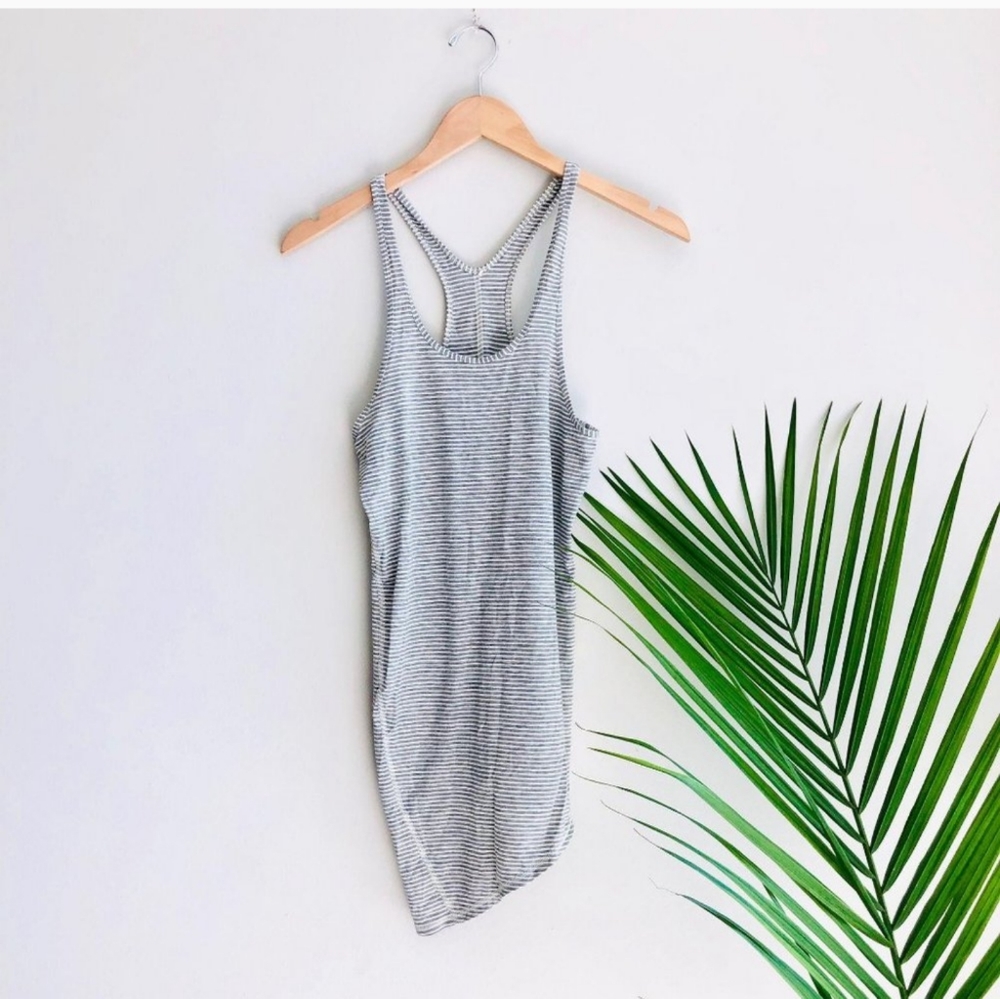 Lululemon Striped Racerback Asymmetrical Tank Top